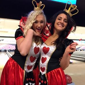 Queen of Hearts costume and crown
